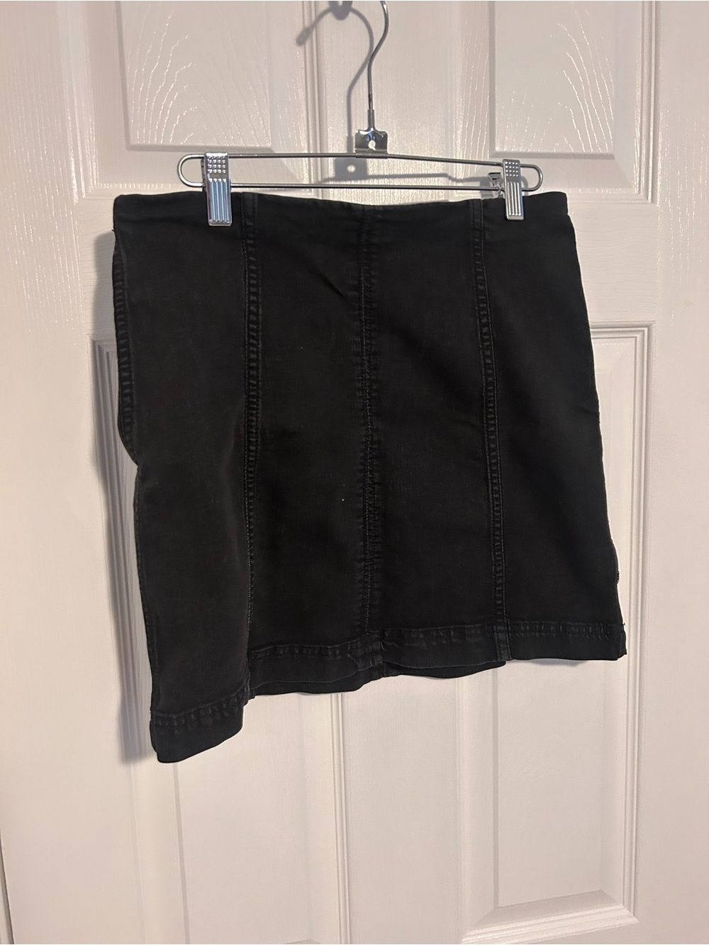 Free People Black Panel Mini Skirt